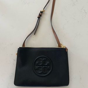 Black Leather Tory Burch Crossbody